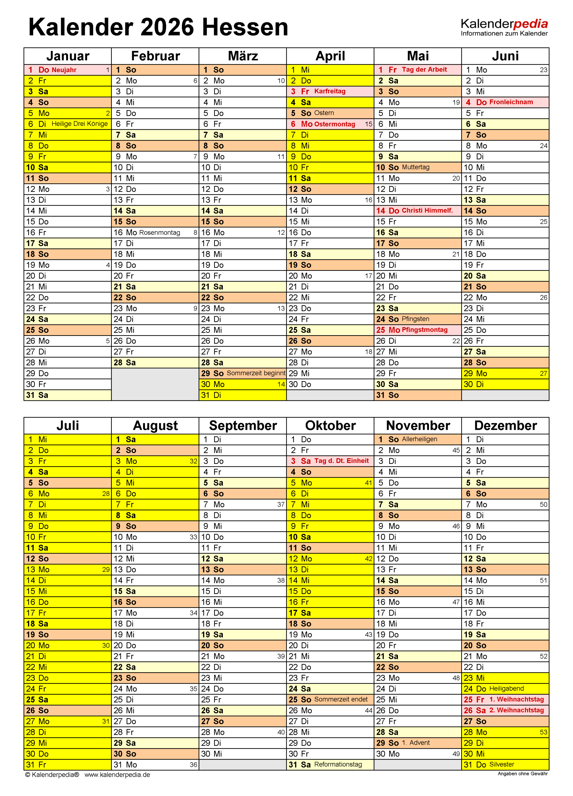 Hessen Kalender 'das Beste hessen (wandkalender 2024 Din A4 Quer), Calvendo …